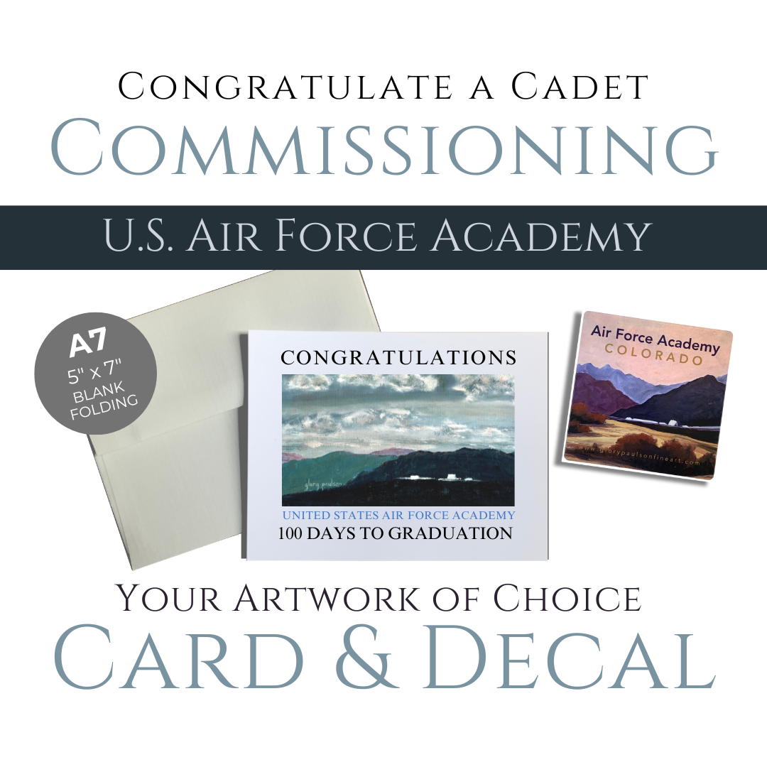 Commissioning Congrats for Air Force Academy Cadet, Card & Decal (A7)