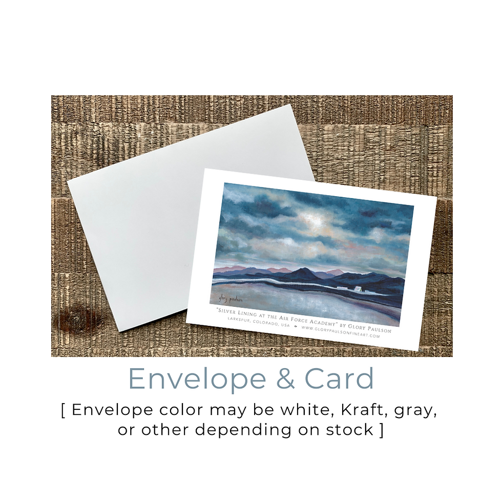 Thumbnail: A4 Flat Note Card Set of 10, Air Force Academy Silver Class Color Paintings