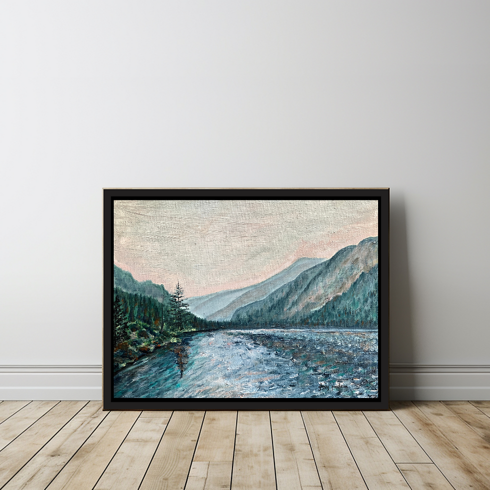 Thumbnail: Signed Print of "Summer's End at a Mountain Lake"