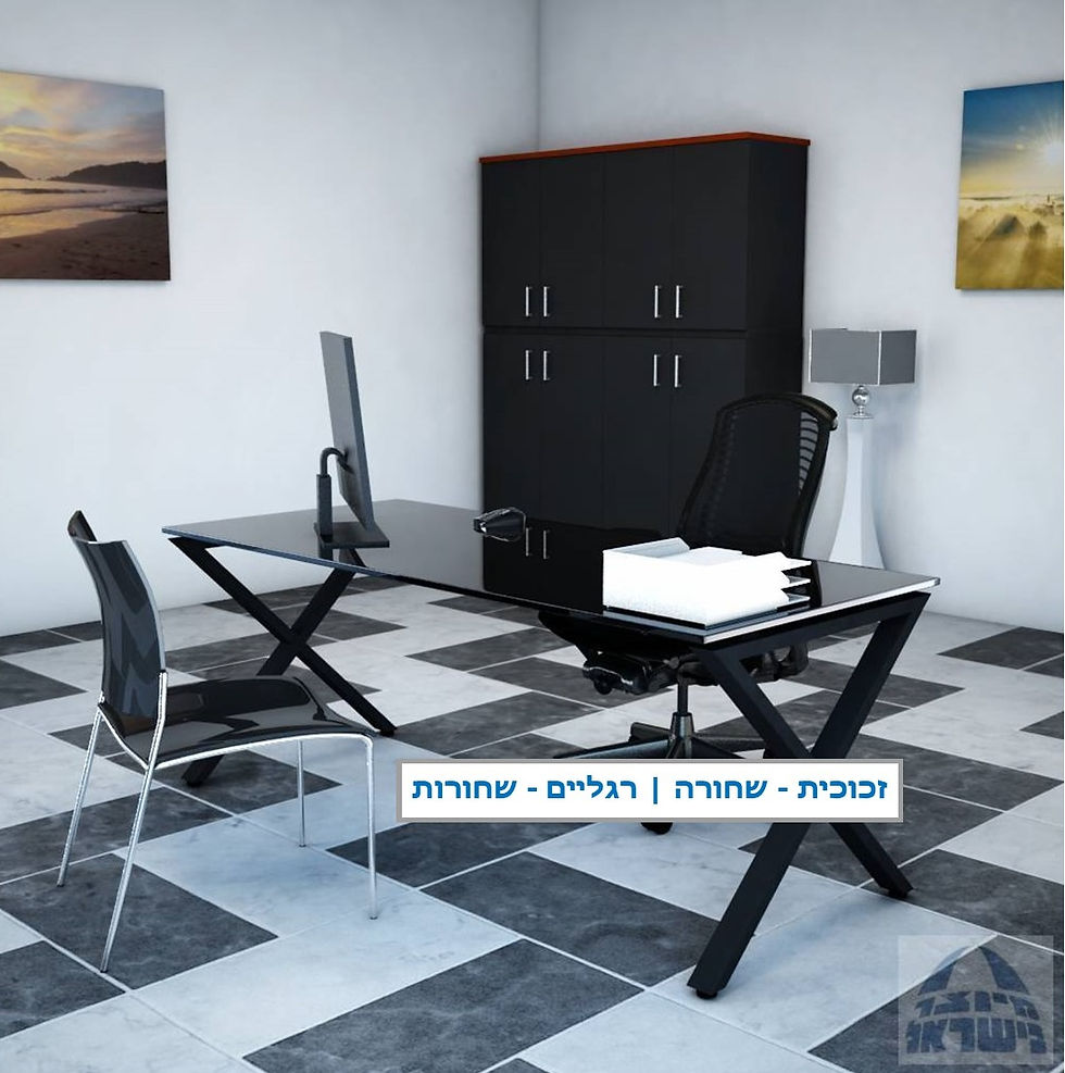 תמונה ממוזערת: שולחן כתיבה זכוכית דגם אקסטרה