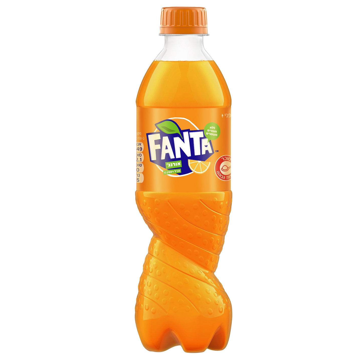 פאנטה אורנג' 500 מ''ל, בקבוק פלסטיק, 24 יח'