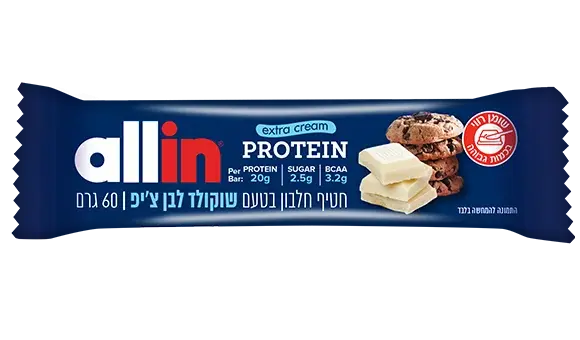 חטיף חלבון בטעם שוקולד לבן צ'יפ, מארז 18 יח', אל-ין