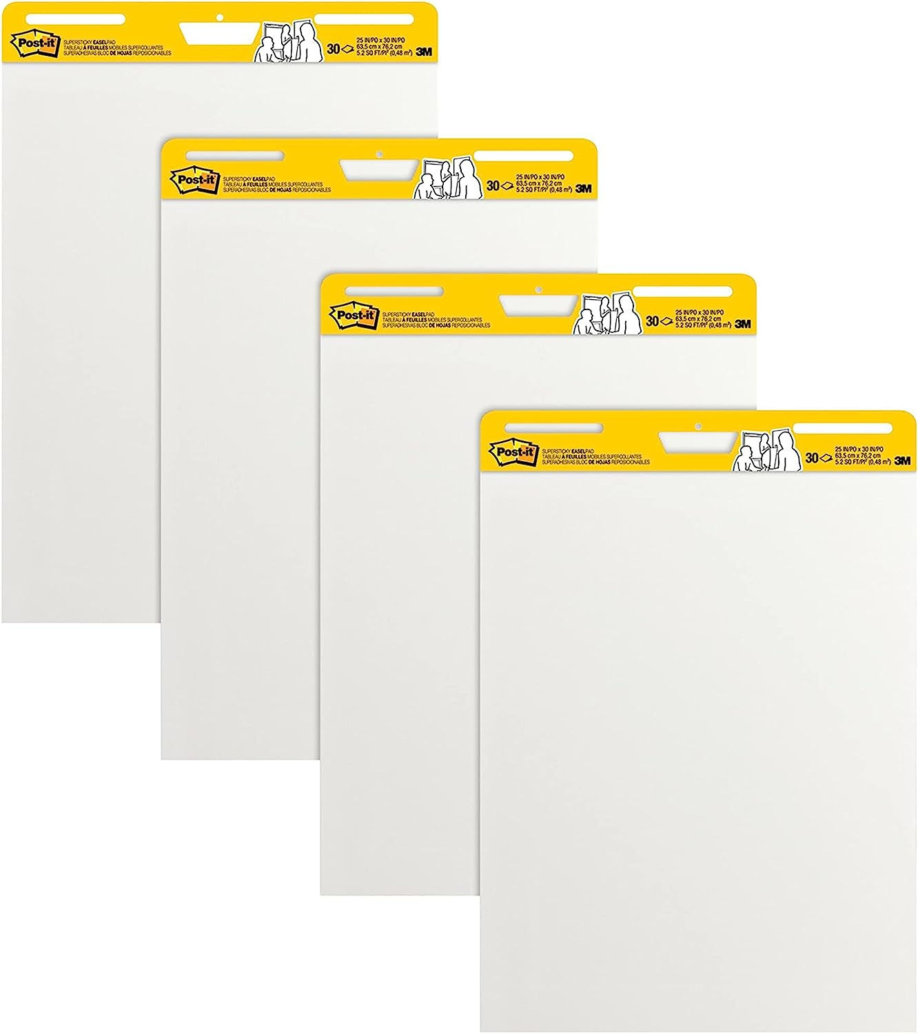 נייר לפיליפ צ'ארט דביק, דגם 3M 559, מכיל 30 יח', מידות 63.5X76.2 ס''מ