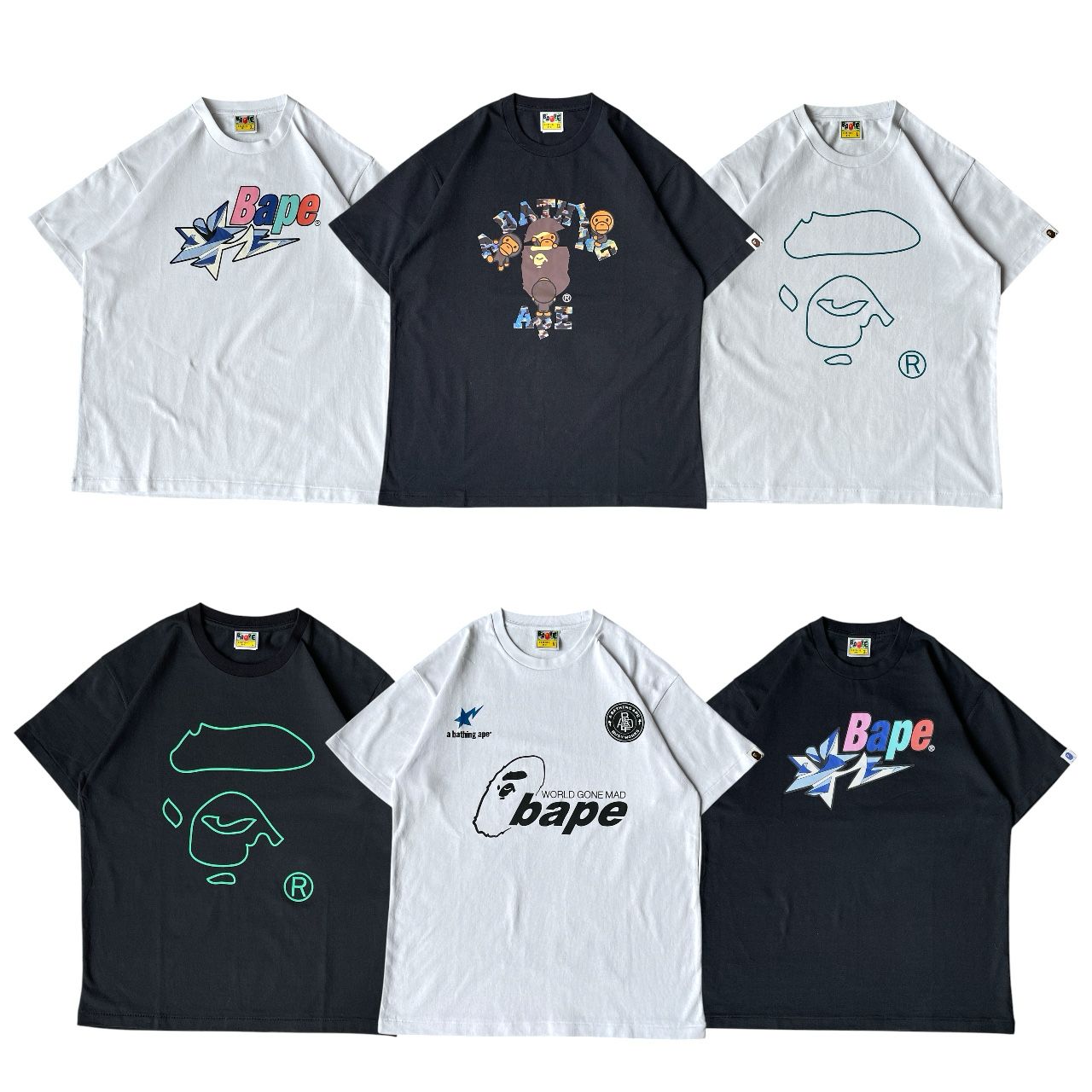 PREMIUM BAPE "A BATHING APE" T-SHIRTS DEADSTOCK