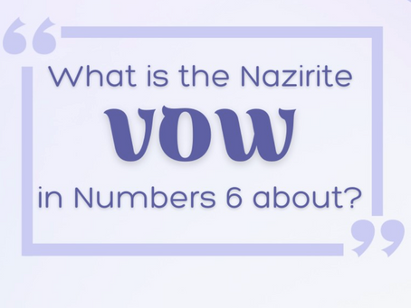 What is the Nazirite vow in Numbers 6 about?