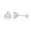 Thumbnail: 2.00ctw Three Prong Martini Diamond  Push Back Studs