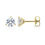 Thumbnail: 2.00ctw Three Prong Martini Diamond  Push Back Studs