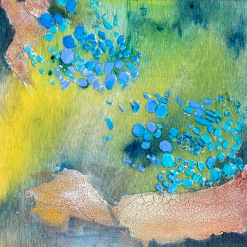 Abstract Paintings Offering A Close-Up Look At Earth's Wild and Wonderful Geologic Formations, and A Venture Into Galactic Horizons