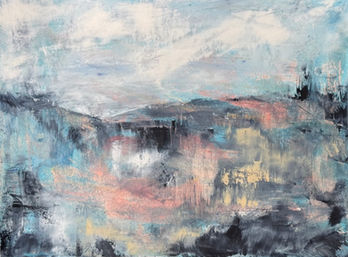 Fields of Glory, oil and cold wax, 9x12