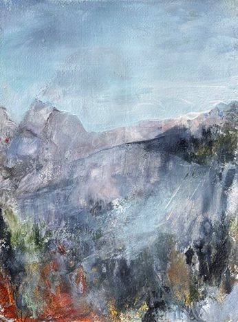 Glacier Point, acrylic, 9x12