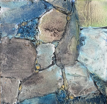 Gold Nuggets, acrylic, 6x6