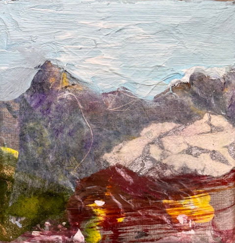 Magical Morning, collage, 4x4