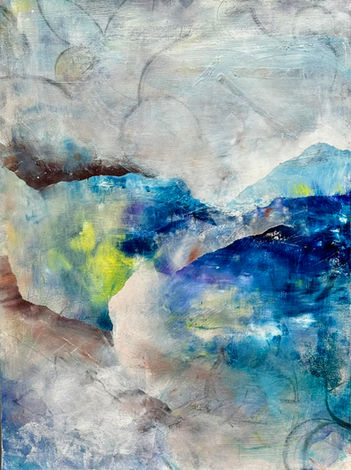 Edge of Light, oil and cold wax, 18x24 