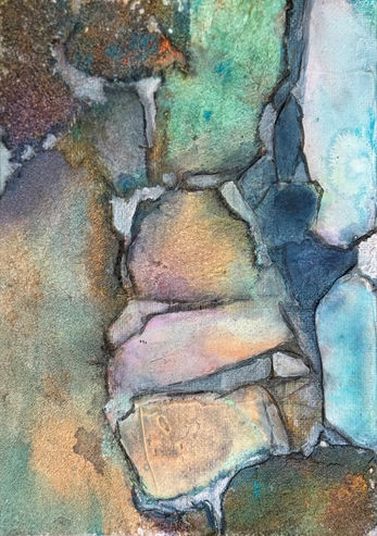 Rock of Ages, acrylic 5x7