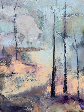 Rooted In Time, mixed media, 18x24