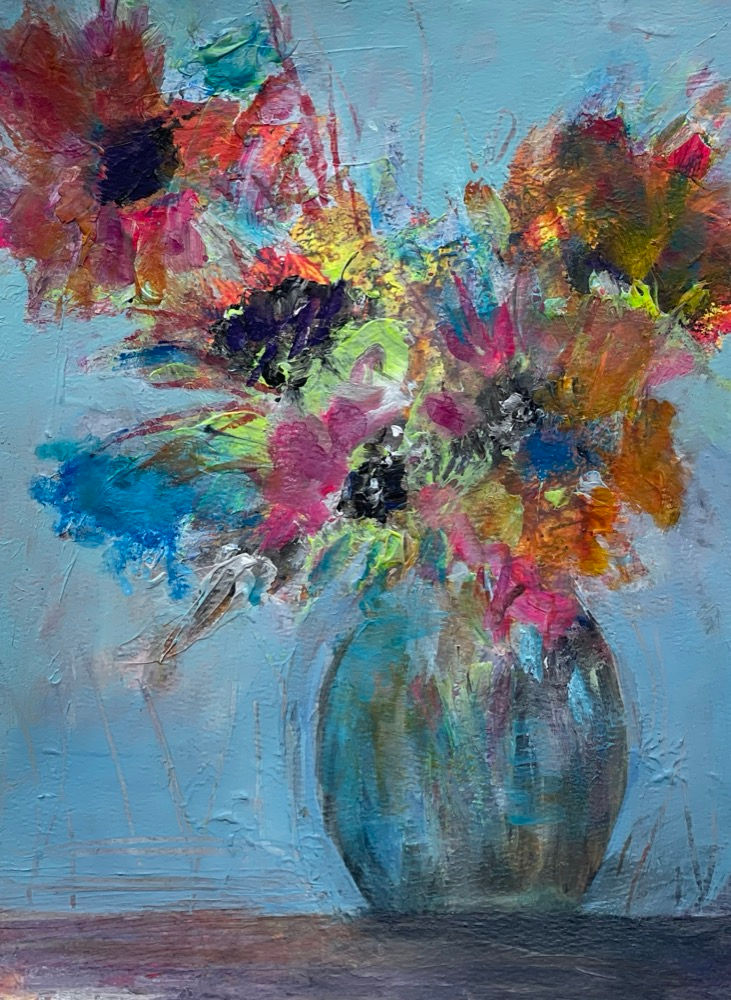 May, acrylic on paper 9x12
