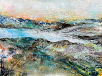 Bound of the Horizon, mixed media, 18x24