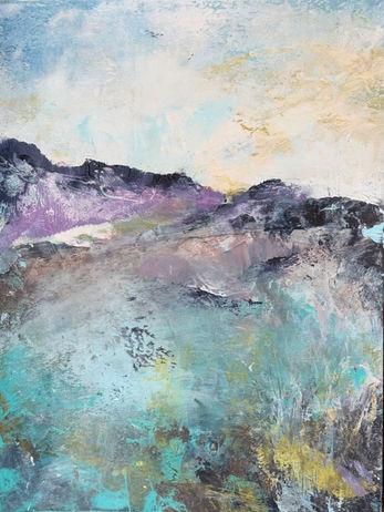 Shenandoah Sunrise, acrylic, 9x12