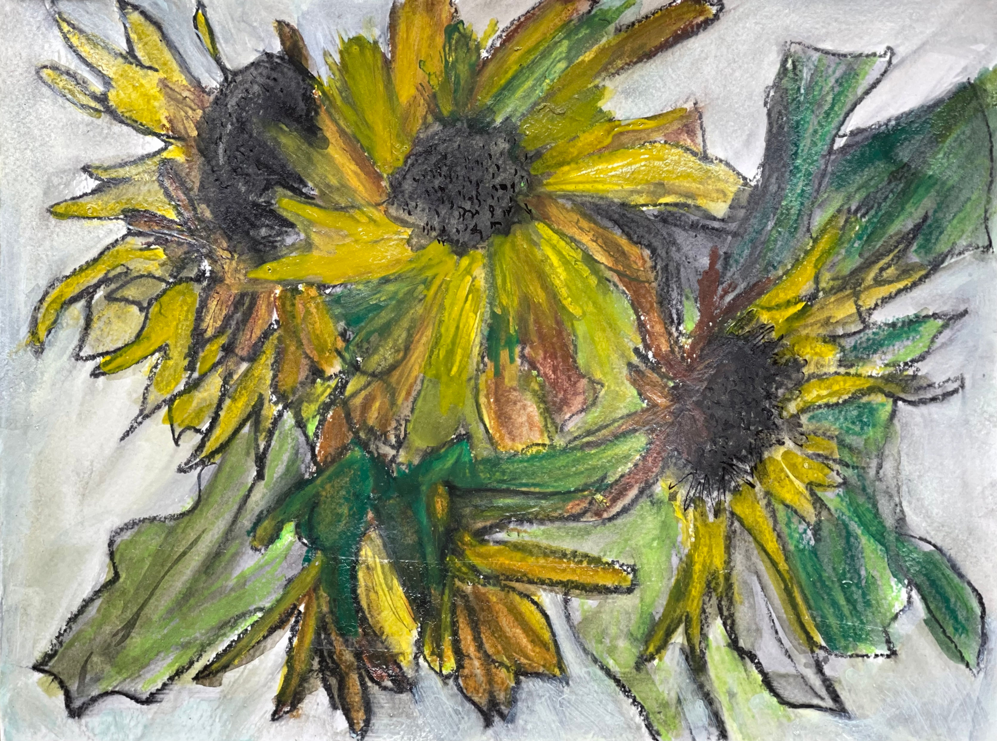 Sunday Sunshine, inktense pencil, 9x12