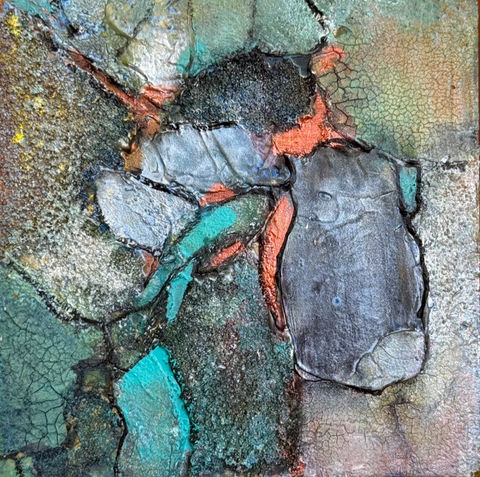 Hidden Gems, acrylic, 5x5