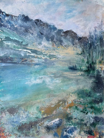 Lake Louise Traverse, acrylic 18x24