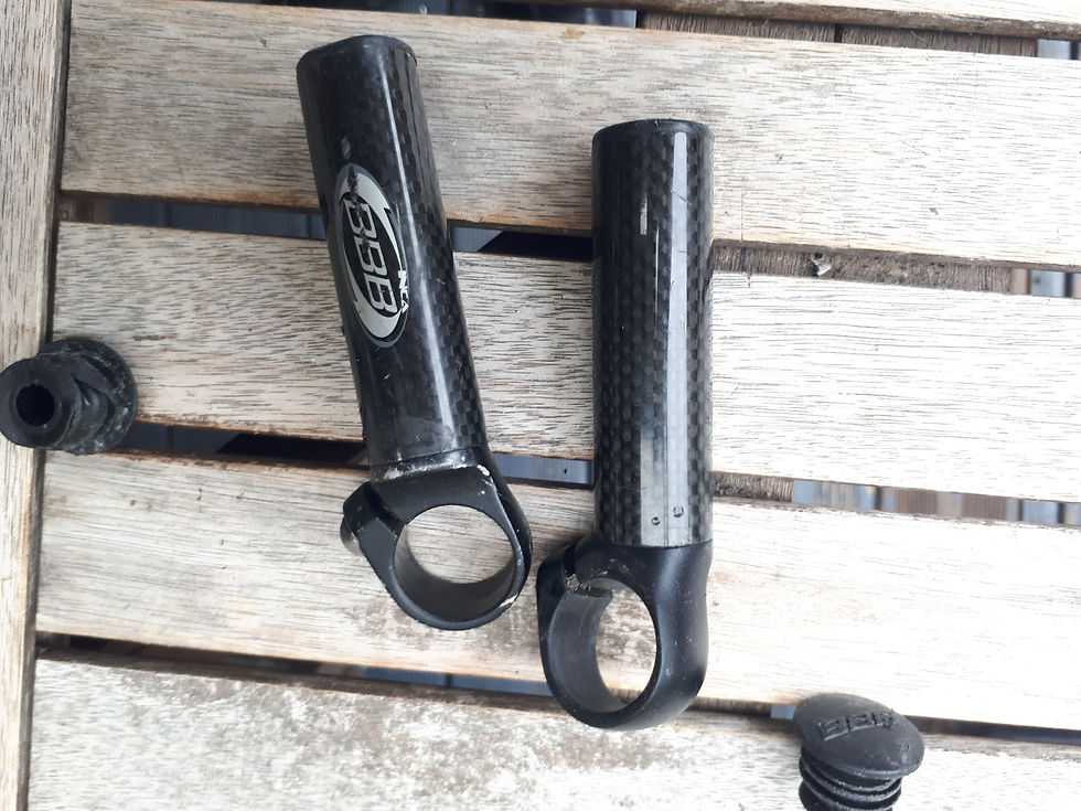 Miniature : Embouts bar ends guidon CARBONE