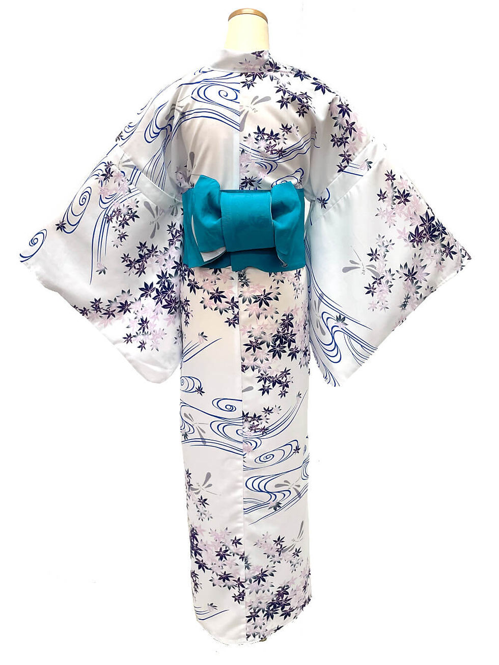 サムネイル： Easy to put on Yukata (casual summer kimono) XL Size (04 楓とトンボ)