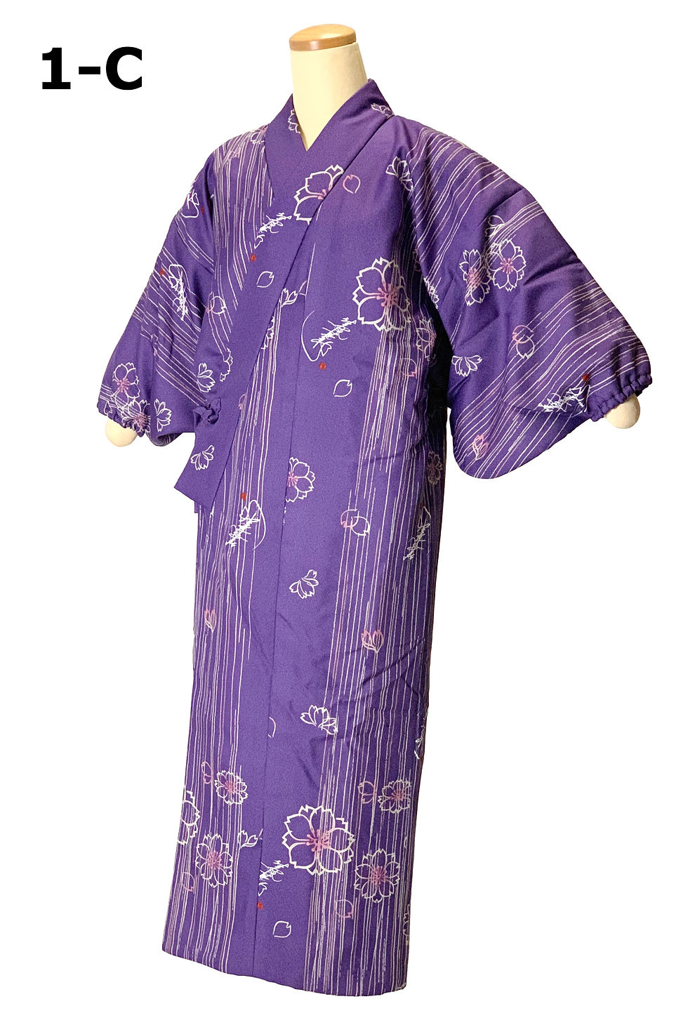 サムネイル： Japanese Pattern Long Coat　01-しま桜