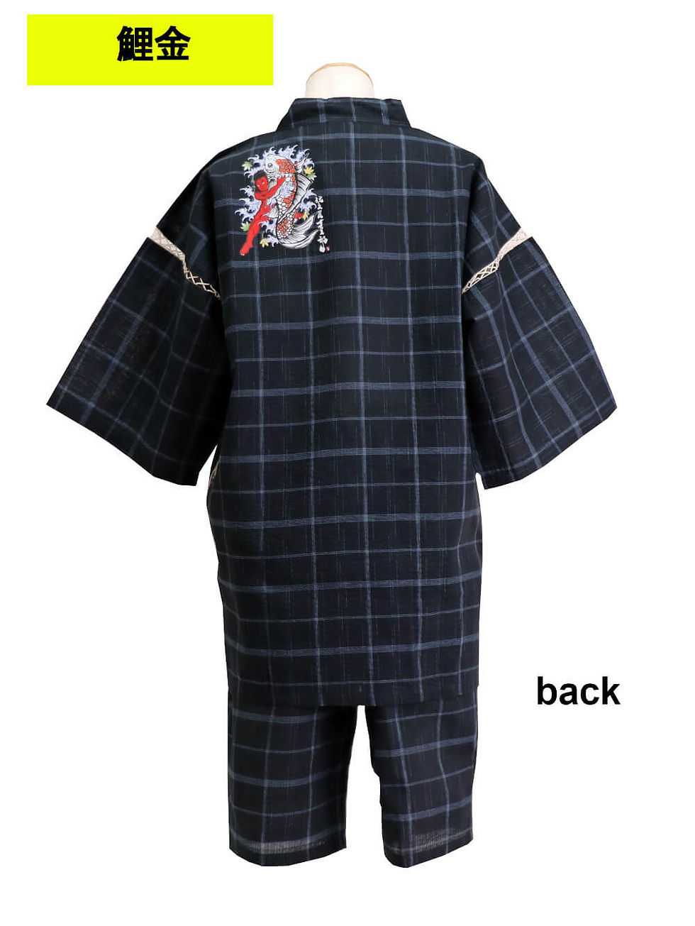 サムネイル： Jinbei (Japanese summer loungewear for man)  [checkered pattern]