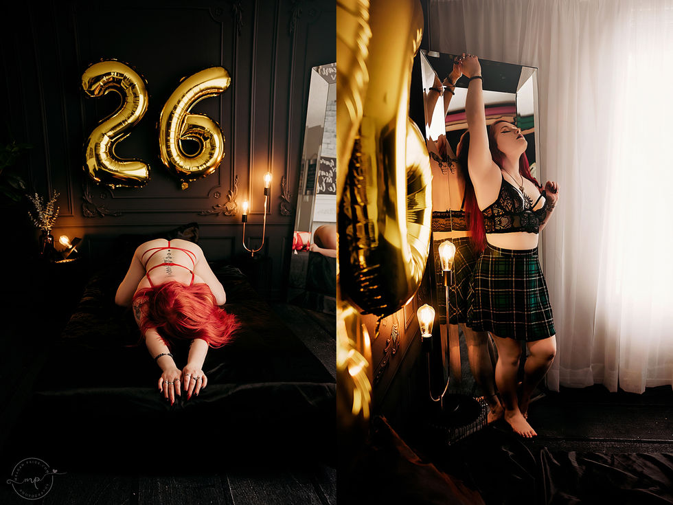 Champagne Birthday - Adult Cake Smash Photo Shoot - Meagan Paige Photography - Calgary,AB