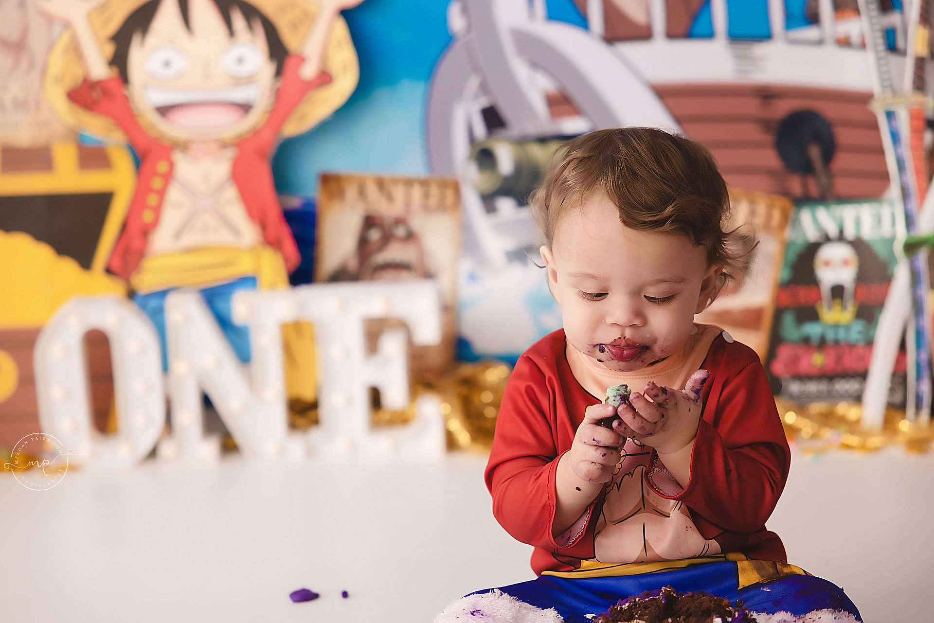 One Piece Themed Cake Smash - Airdrie, AB - Meagan Paige Photography