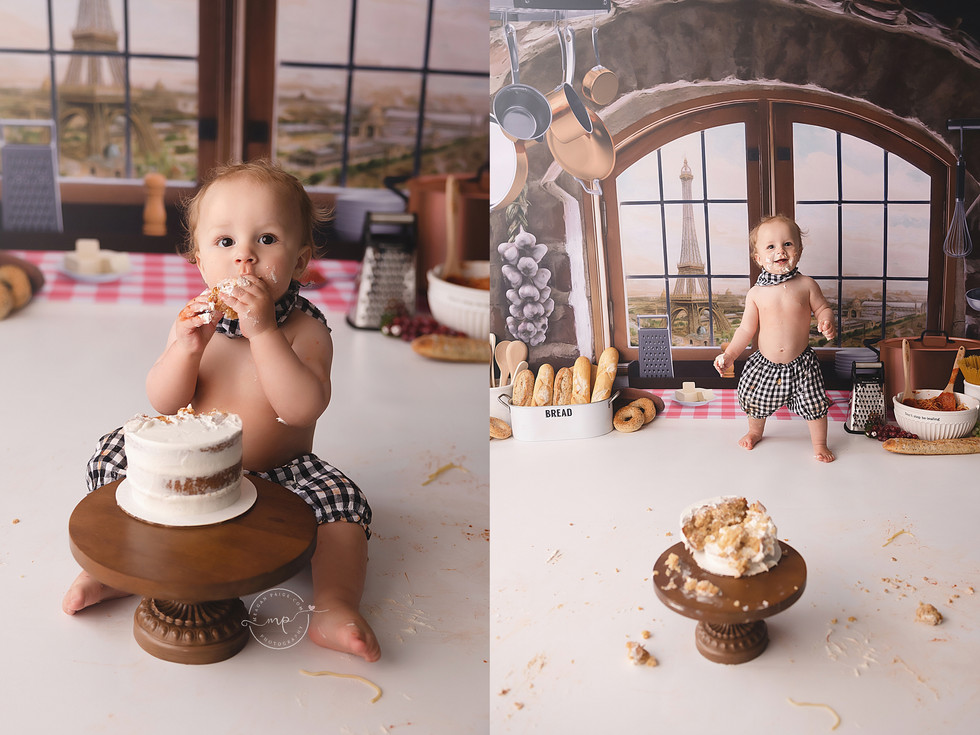 Spaghetti Smash | Airdrie Cake Smash Photographer