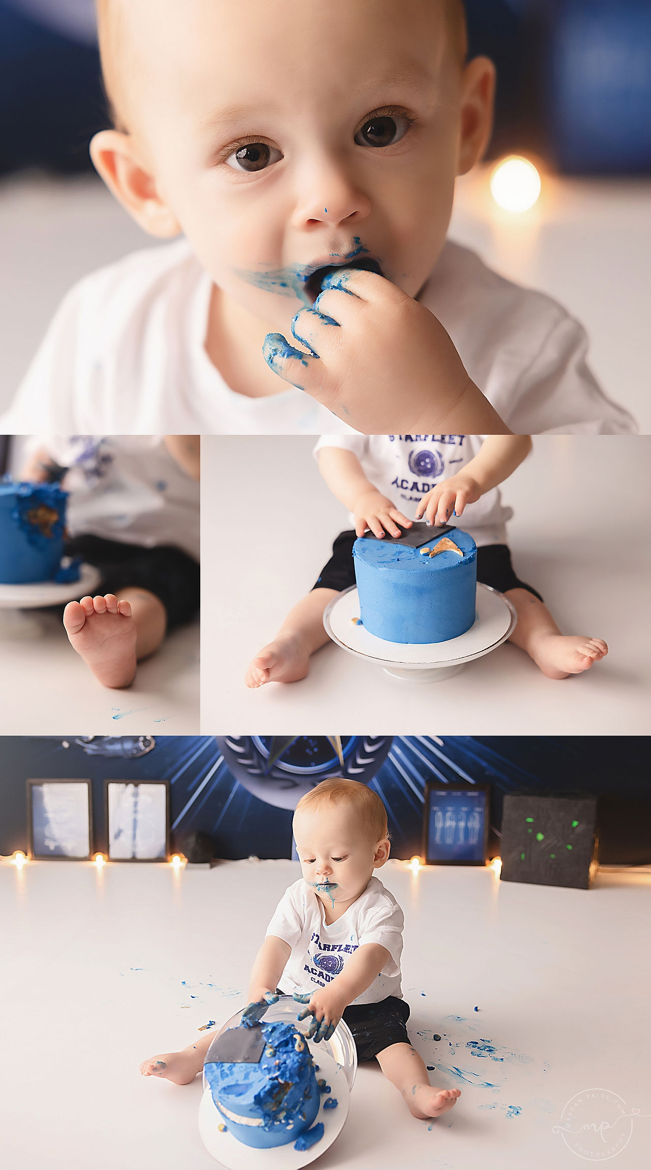 Star Trek Inspired Cake Smash - Airdrie + Calgary Child Milestone Photographer