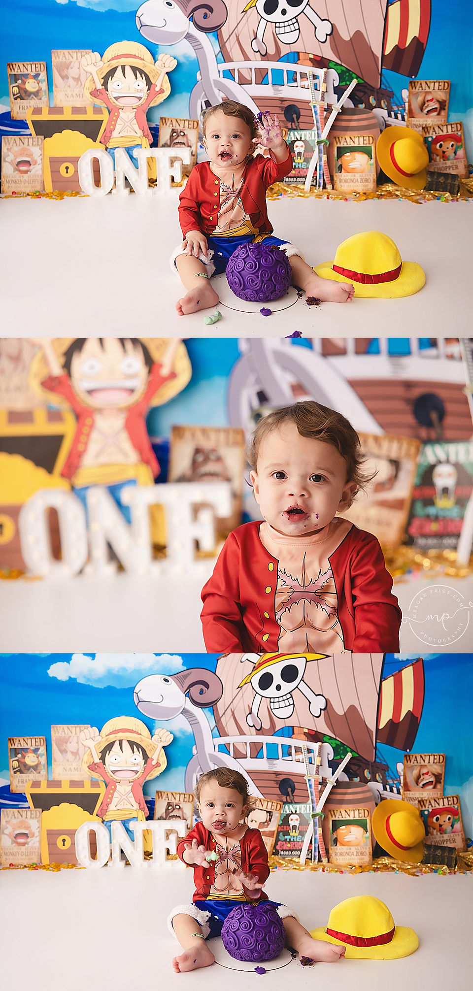 One Piece Themed Cake Smash - Airdrie, AB - Meagan Paige Photography