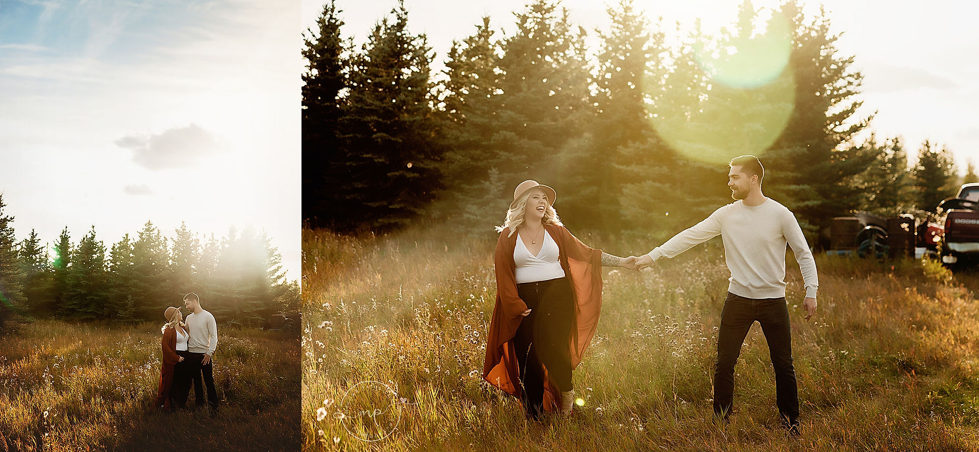 Sunflower Couples Session in Calgary, AB - Meagan Paige Photography - Airdrie Photographer