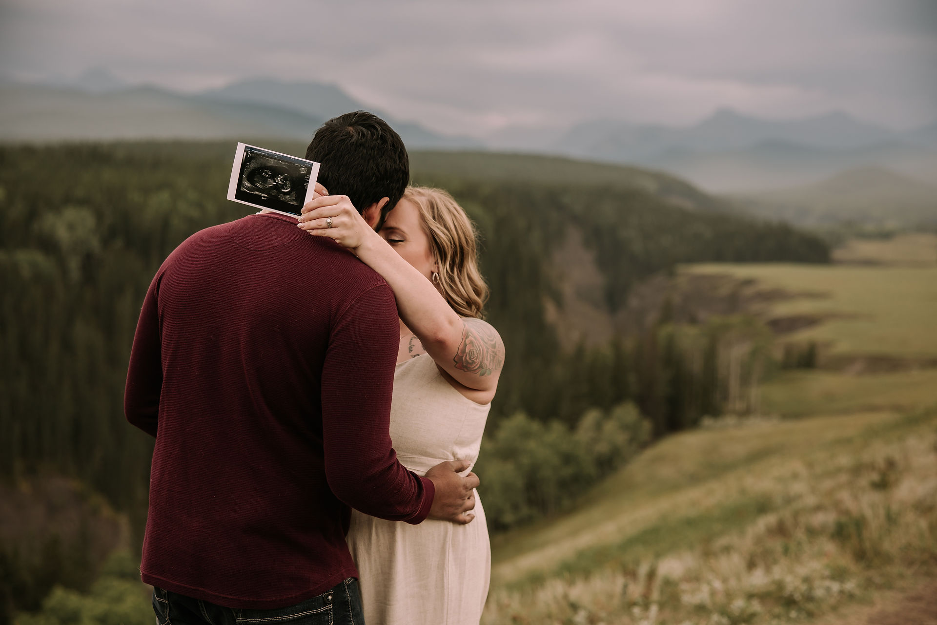 Big Horn Kananaskis Pregnancy Announcement Photos by Red Bloom Photography