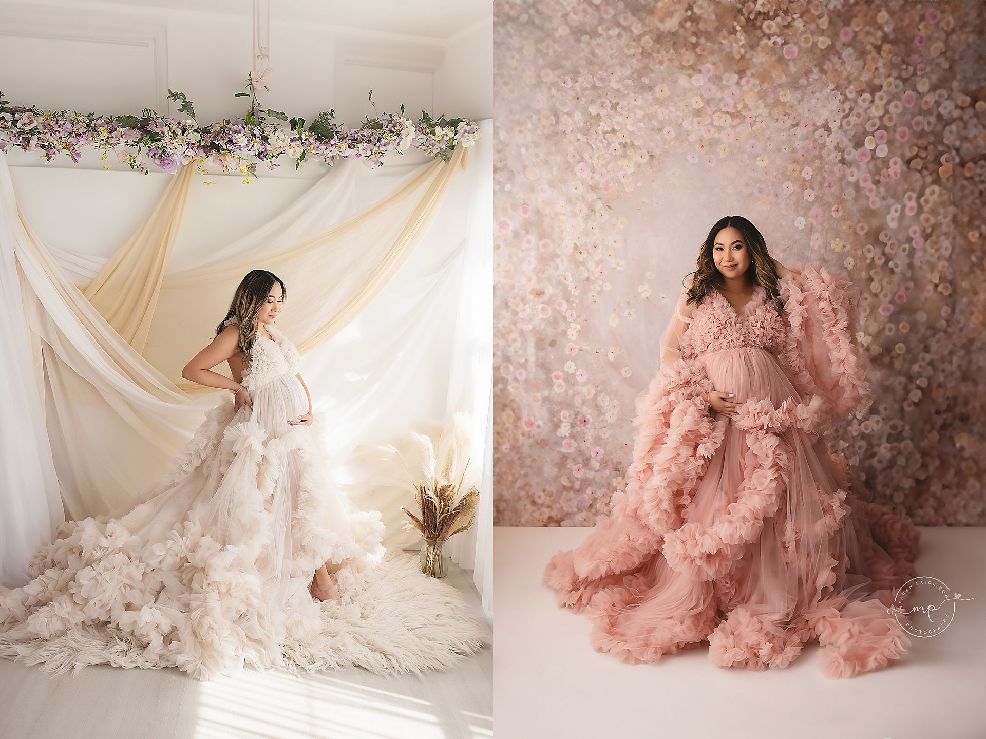 Boho and Floral Maternity Session - Meagan Paige Photography - Calgary + Airdrie, AB