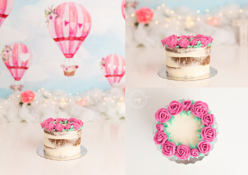 Floral Cake Smash Themes - Meagan Paige Photography - Airdrie and Calgary Photographer