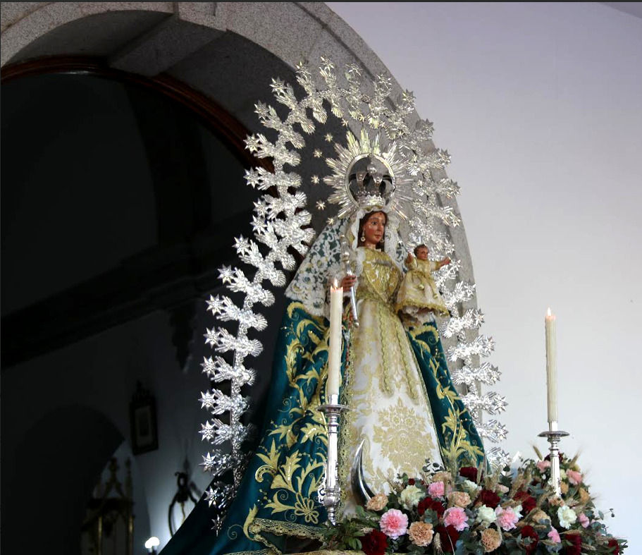 María Santísima de Barbaño en la Eucaristía y Ofrenda Floral de este 25 de mayo del 2025. Fotografía: Juan Barahona.