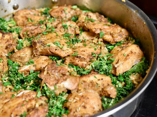 Paprika Chicken, Kale, and Rice Bake