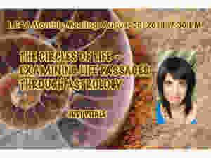 LCAA MONTHLY MEETING: MONDAY, AUGUST 26, 2019 DOORS OPEN AT 6:15 PM FOR OPEN CHART STUDY MEETING TIME: 7:30 PM 35400 CHARDON RD. WILLOUGHBY HILLS, OH 44094 WELCOME JUDI VITALE MEETING TOPIC: THE CIRCLES OF LIFE – EXAMINING LIFE PASSAGES THROUGH ASTROLOGY The cycles of the major planets shape our lives and help us understand the cycle of human development. In this talk, we will illustrate how the cycles of Saturn, Uranus, Neptune, Jupiter, the Nodes, the Progressed Sun, and the Progressed Moon contribute to the “map” that makes up our circles of life. We will see how we can assist clients as they face life’s transitions by connecting them to the archetypes of the planets whose energy is affecting them at a given time. Understanding the lessons we are being taught makes them far more valuable and easier to handle. Get ready to take a broader view of astrology and its connection to the human soul, and take away ideas and techniques for shepherding clients through major milestones. Judi Vitale is a full-time Counseling Astrologer, Certified Transpersonal Coach, Advanced Clinical Hypnotherapist, Breath Therapy Facilitator, Reiki Master, and Yoga Instructor. Her fascination with the human spirit has driven her to discover and develop ways of weaving various modalities into supportive and helpful programs that bring people “home” to who they really are. She presents lectures and workshops focused on conscious living, integrating astrology and transpersonal practices to provide guidelines for more alignment between what people “do” and who they truly wish to be. She lives in Pittsburgh, PA, travels frequently to New York and Washington State, and lives with two mischievous (but amazingly cute) Tibetan Terriers. Members: free; Guests: $10