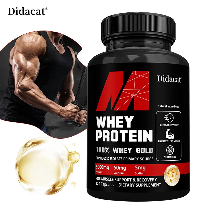 Whey Protein Capsules - Contains 5000mg of Protein - Supports Recovery, Balanced