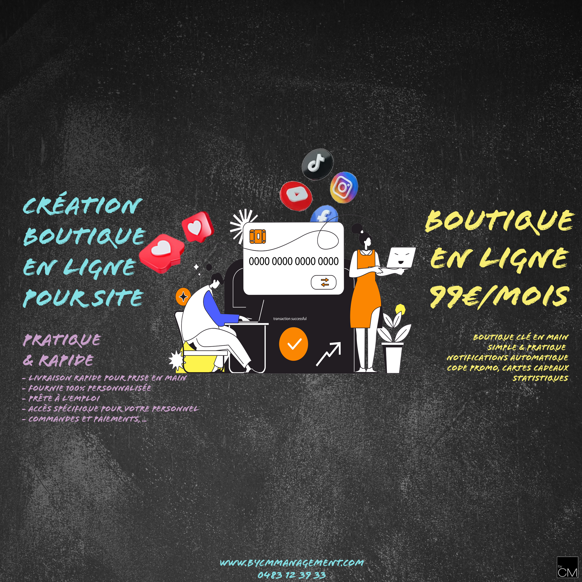 Création boutique en ligne  / mois pour min.18 mois