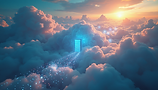 A_cinematic_scene_depicting_cloud_computing_Imagine_a_vast_digital_cloudscape_with_servers