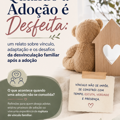 Quando a Adoção é Desfeita: um relato sobre vínculo, adaptação e os desafios da desvinculação familiar após a adoção