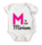 Baby girl cotton onesie that can be customized for the new baby's name on it