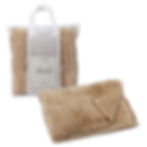 Plush cream blanket