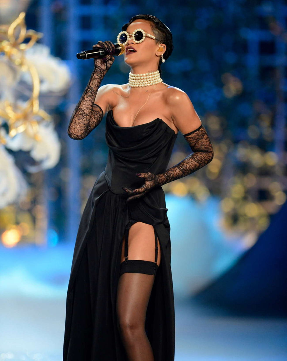 Rihanna at the 2012 Victoria's Secret fashion show runway