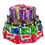 Thumbnail: Colorful display in the shape of a birthday cake, filled with wrapped candy and chocolates. Kosher