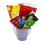 Thumbnail: Tin bucket with the words "happy birthday" on it, filled with Twizzlers, Skittles and Mike & Ikes. kosher